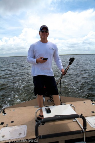 Michael during our redfish expedition that later became rather scary.