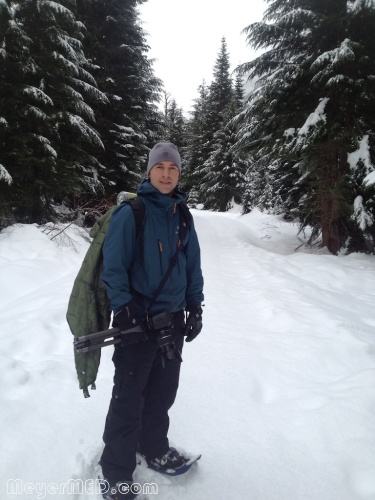 Dustin in snowshoes